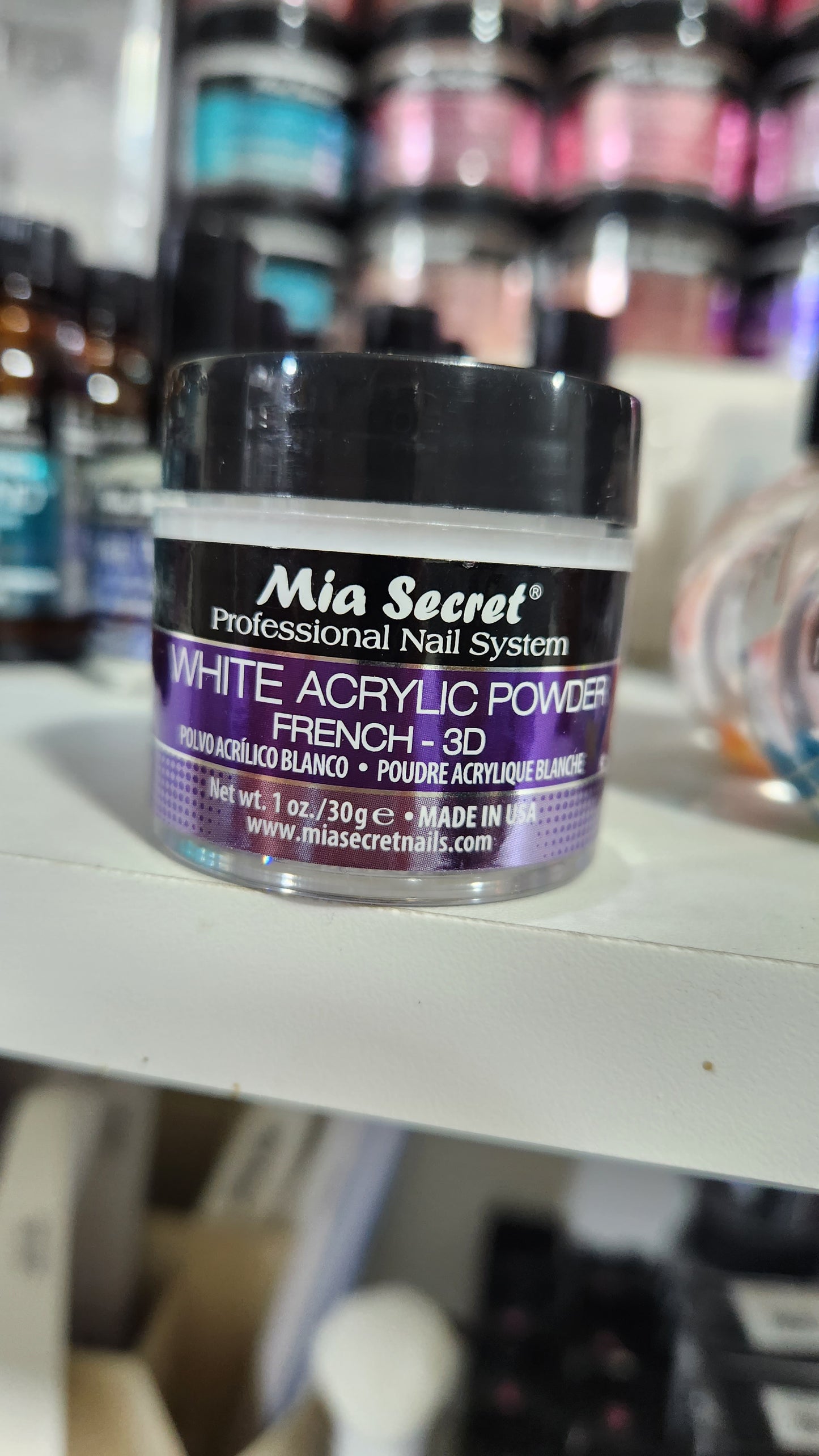 Mia secret Acrílico blanco 30grs