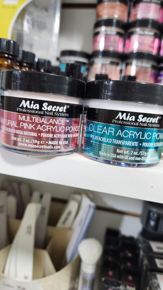 Mia secret Acrílico 59grs, trasparente y multibalance
