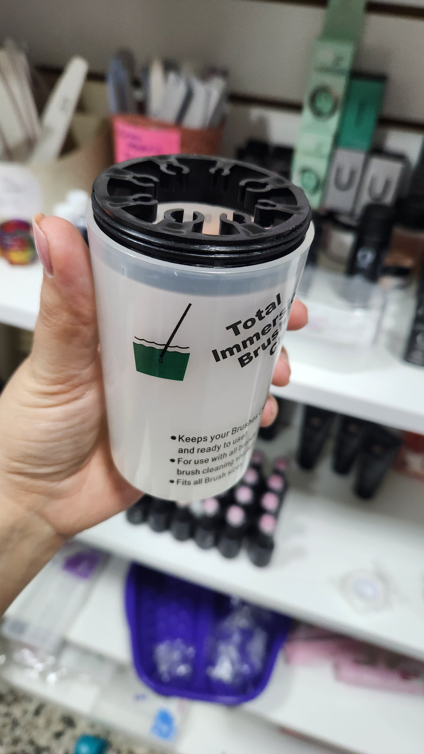 Recipiente porta pinceles para lavado y esterelizado de pinceles