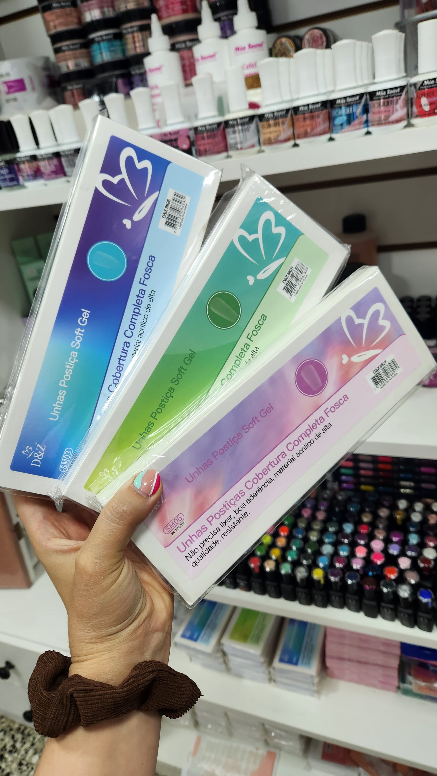 Tips para soft gel d&z Caja de 300uni pre limado