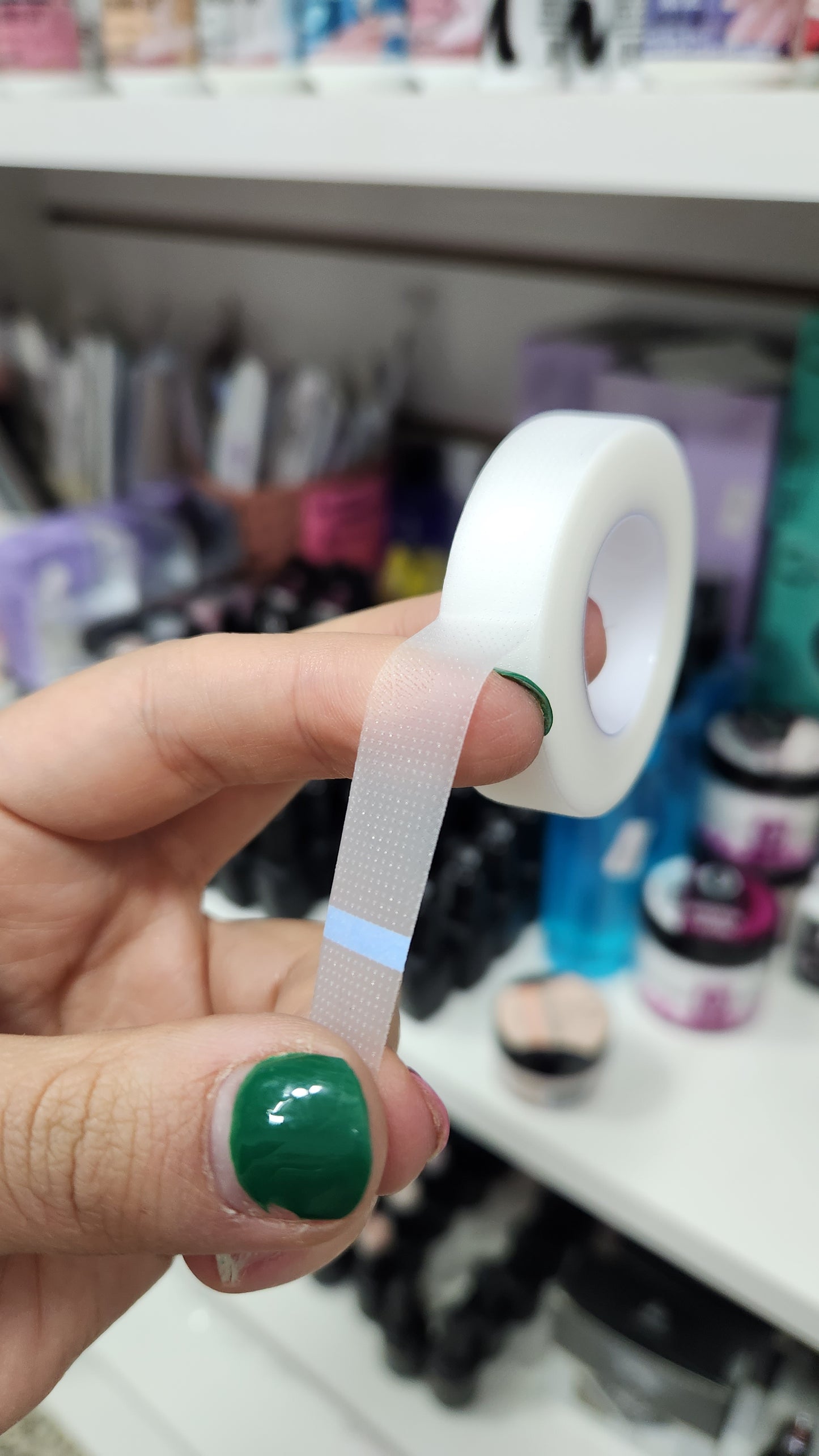 Cinta micropore para colocación de pestañas