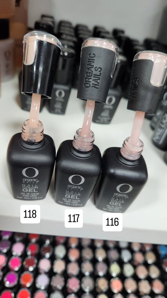 Color gel organic nails 15ml. Colores Lácteos