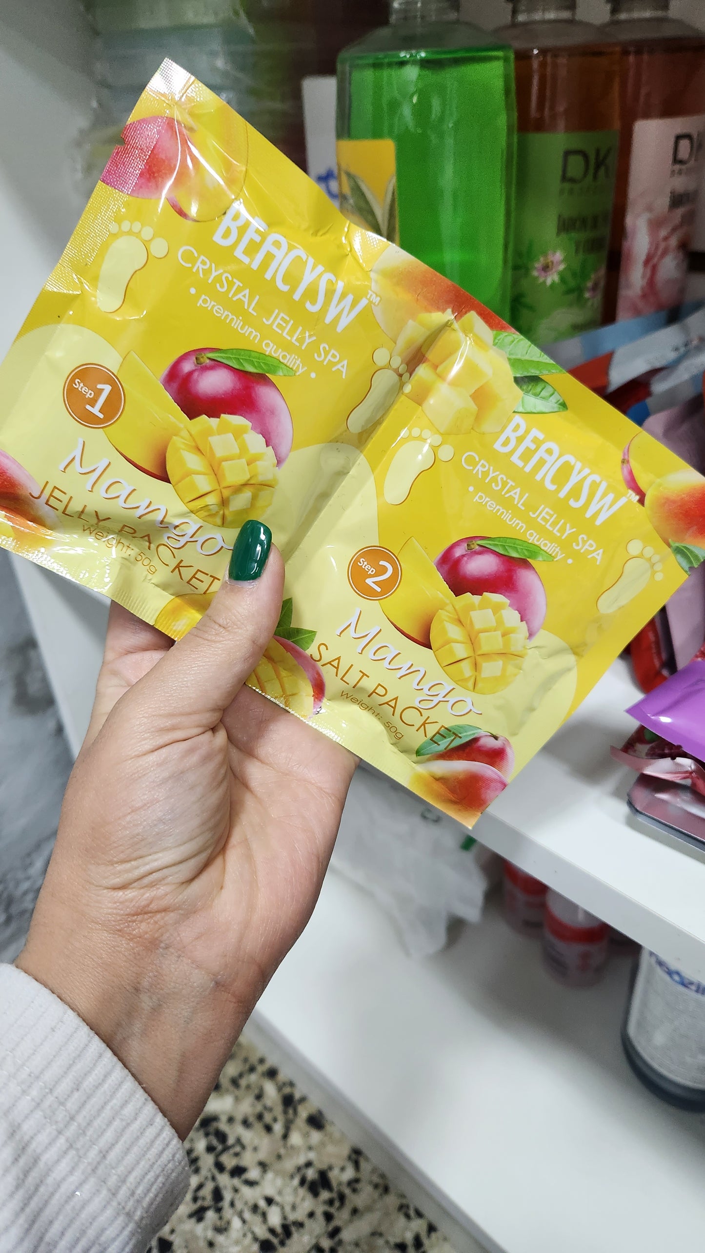 Gelatina para pies, Jely spa de pies paso 1 y paso 1. Rinde 2 aplicaciones o más