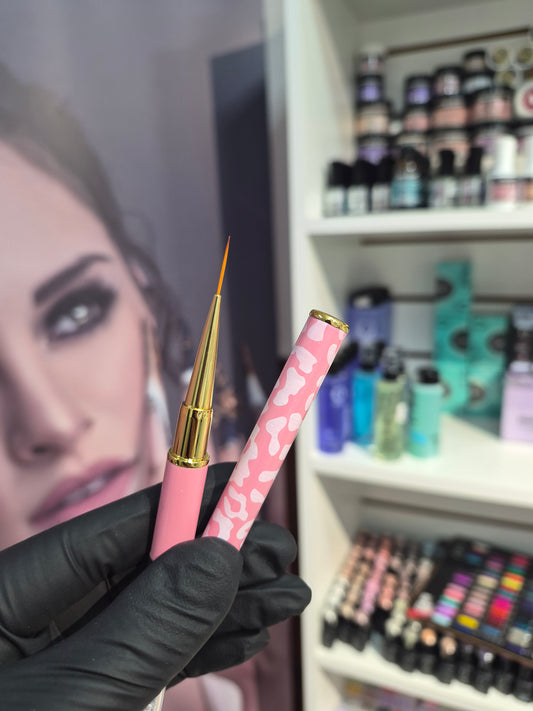 Pincel liner con tapa print rosa