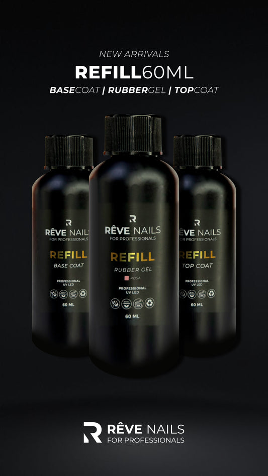 Refil ruber gel Reve en tono trasparente (se entrega 48hrs despues de la compra)