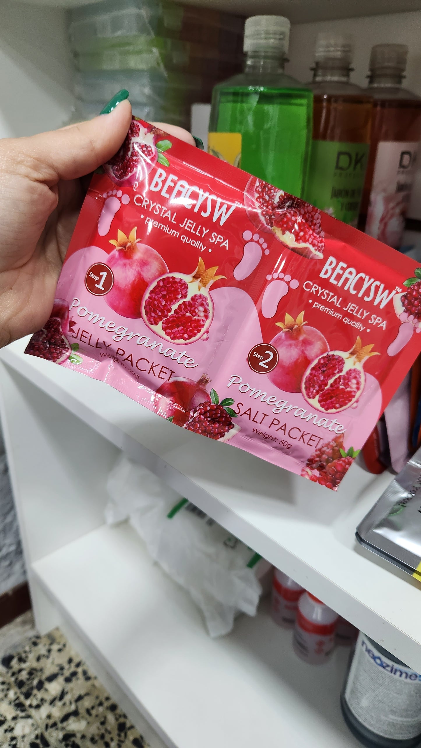 Gelatina para pies, Jely spa de pies paso 1 y paso 1. Rinde 2 aplicaciones o más
