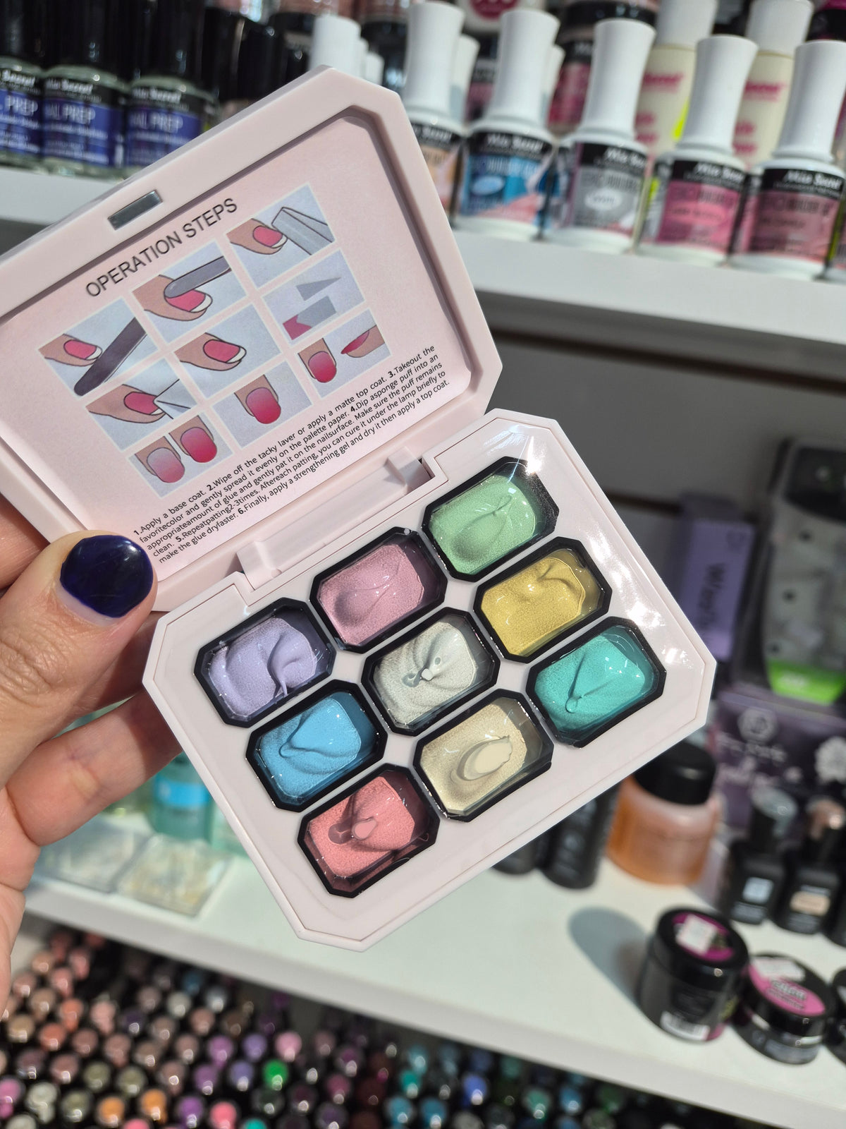 Paleta gel paint tonos pasteles