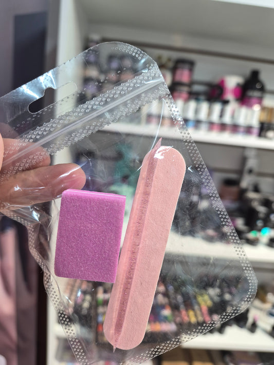 Kit manicura, 1 lima ,1 palito y 1 bloque pulidor