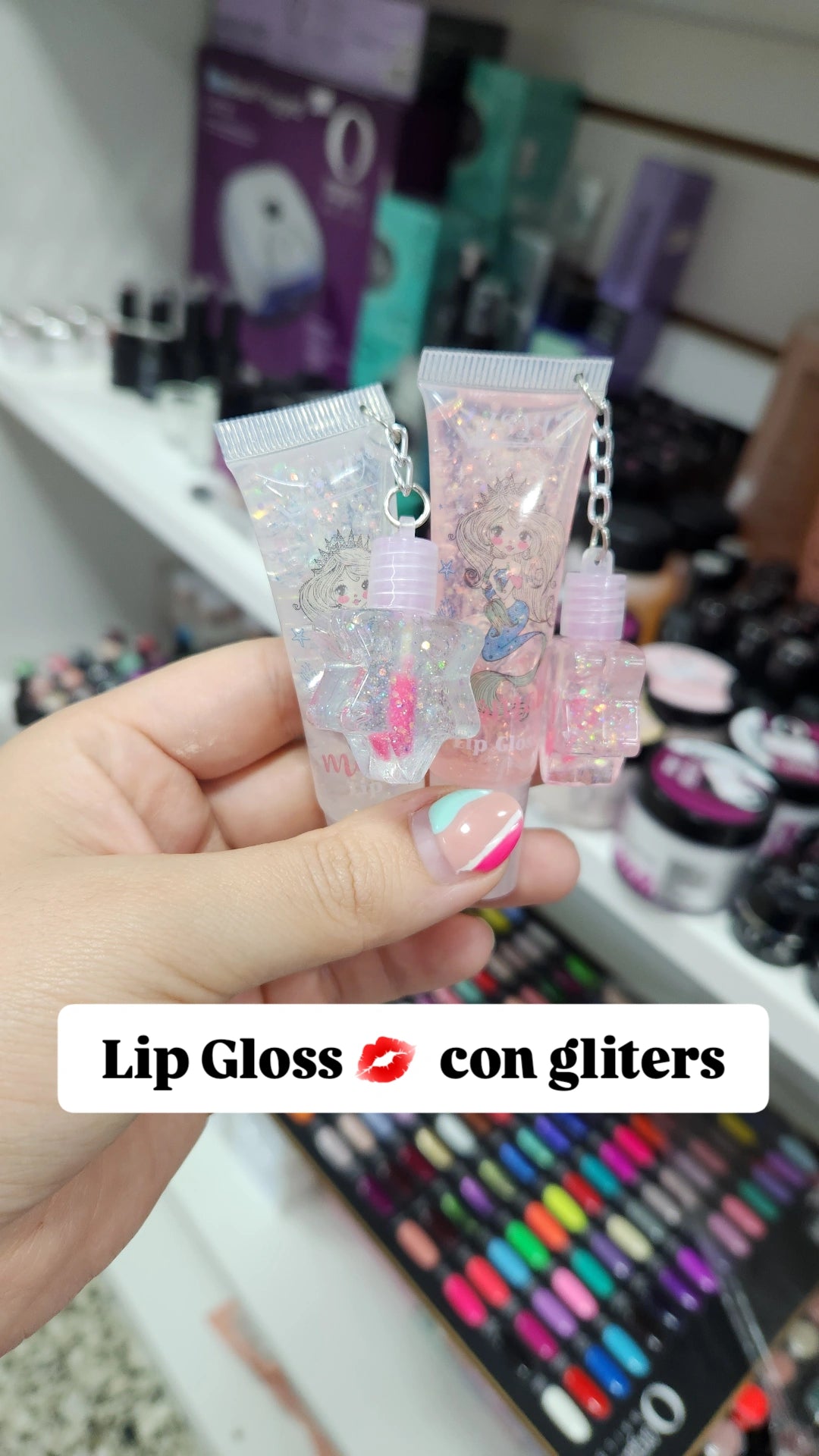 Lip Gloss con gliters