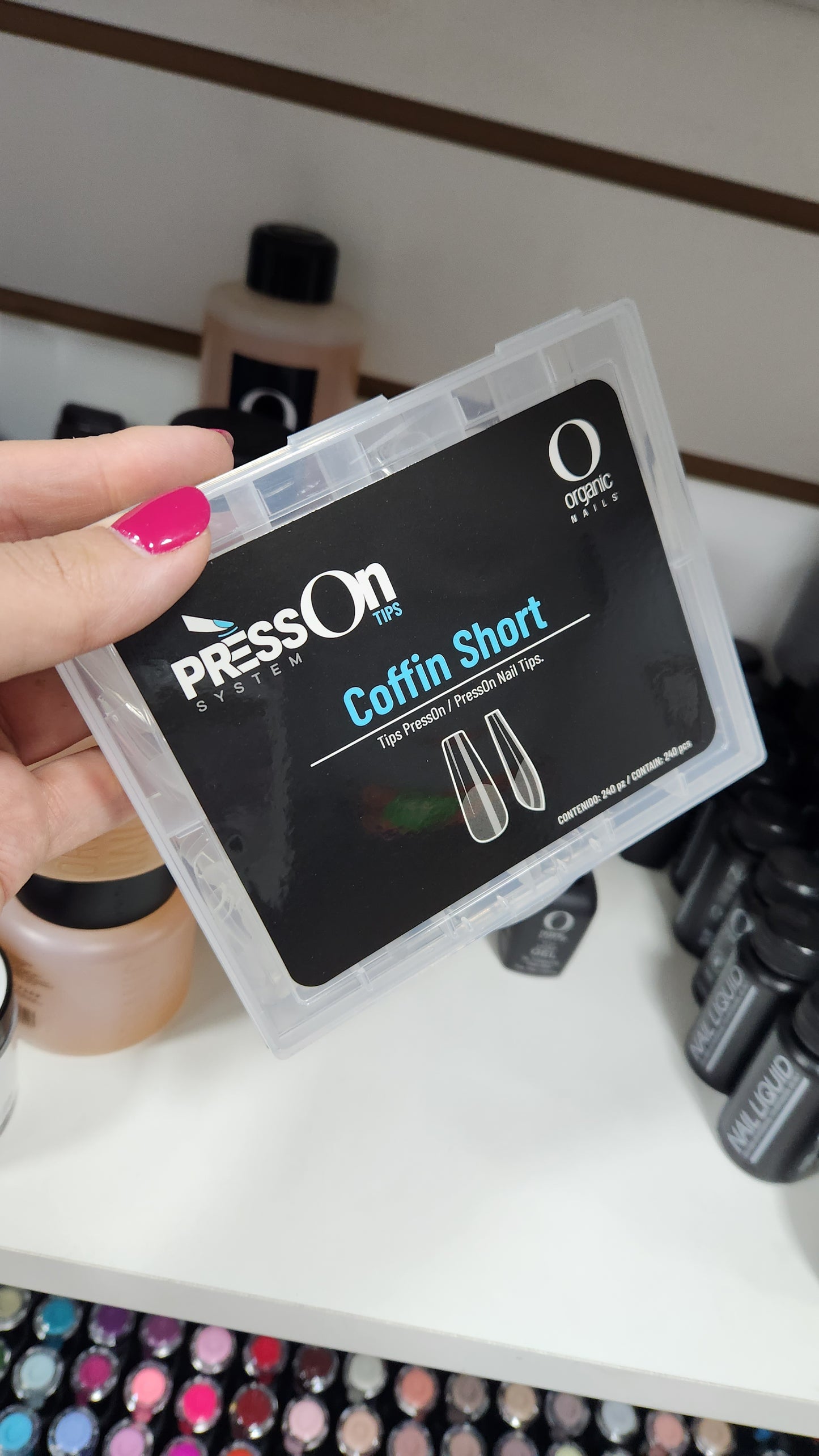 Tips para soft gel organic nails caja de 240uni