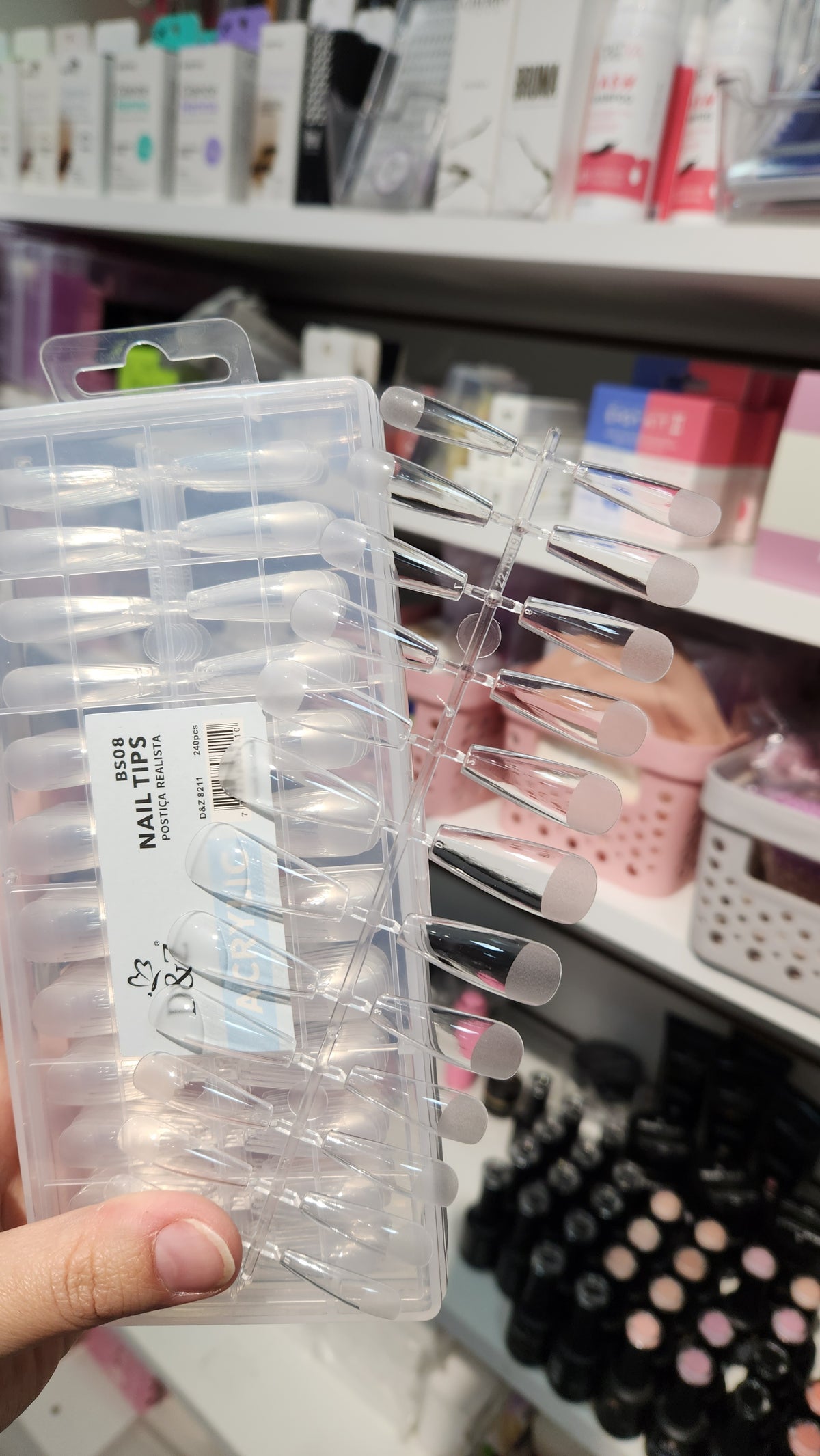 Tips para soft gel d&z Pre limados Caja de 240uni