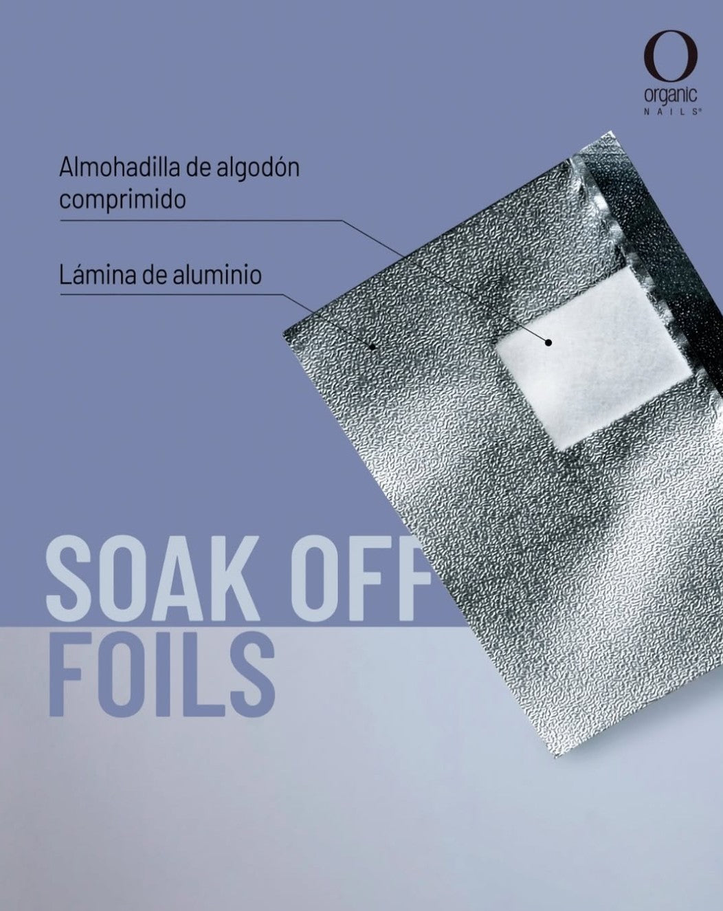 Almohadilla de algodón comprimido con lámina de papel aluminio caja de 50 unidades