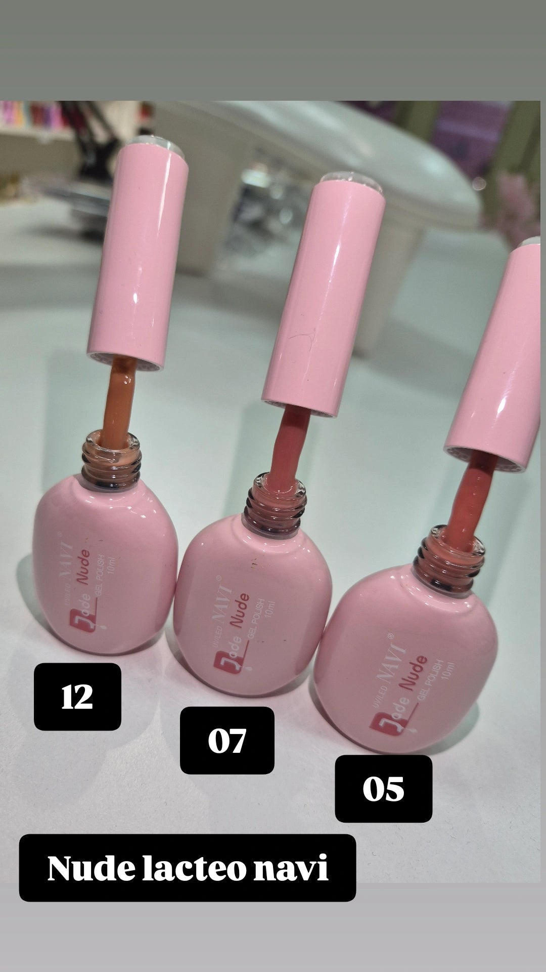Esmaltes semipermanente navi colores lacteos nude color