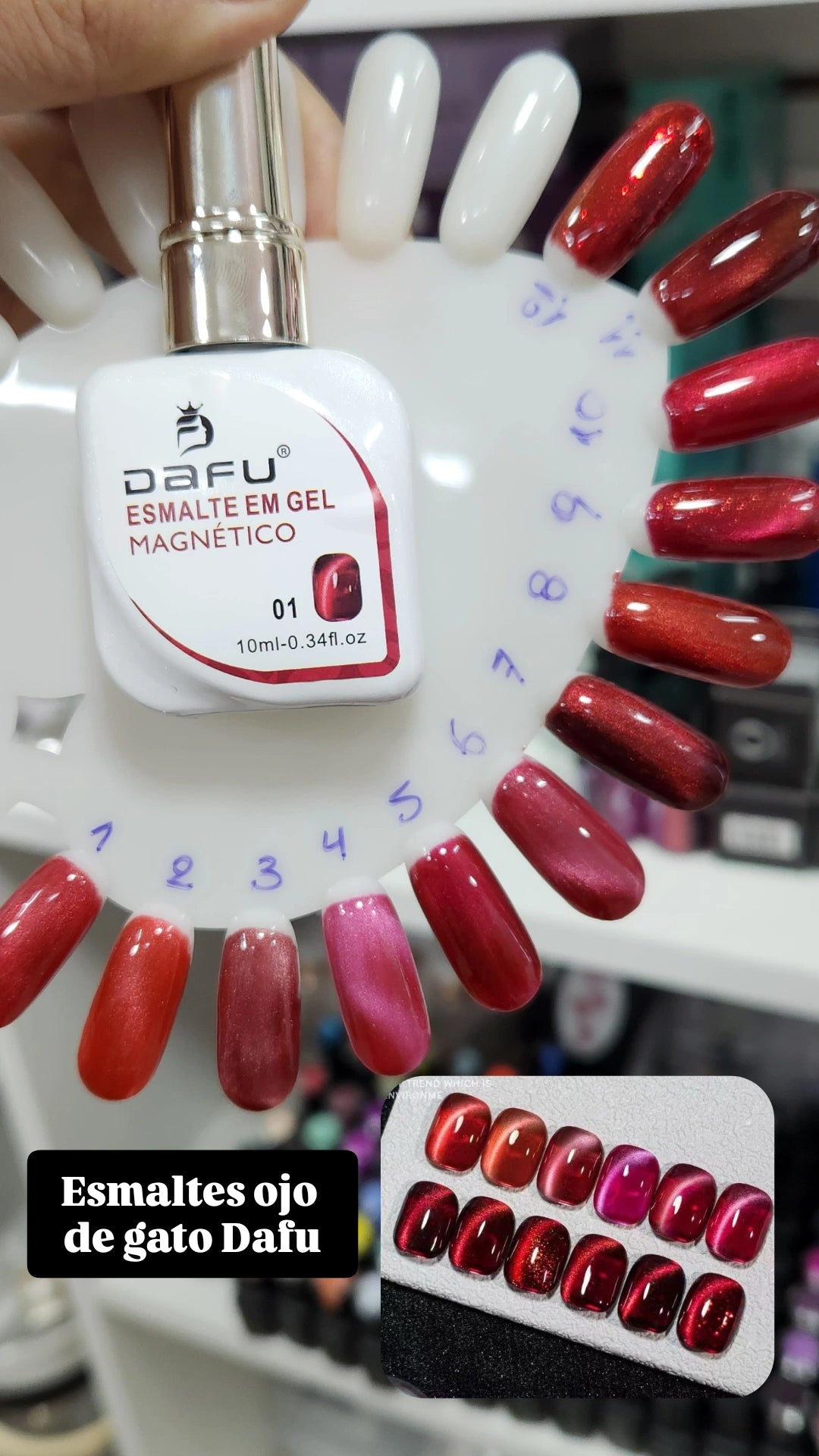 Esmaltes semipermanente Dafu ojo de gato Rojos