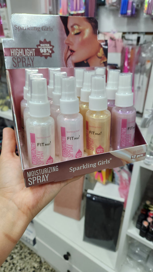 Spray gliters iluminador corporal