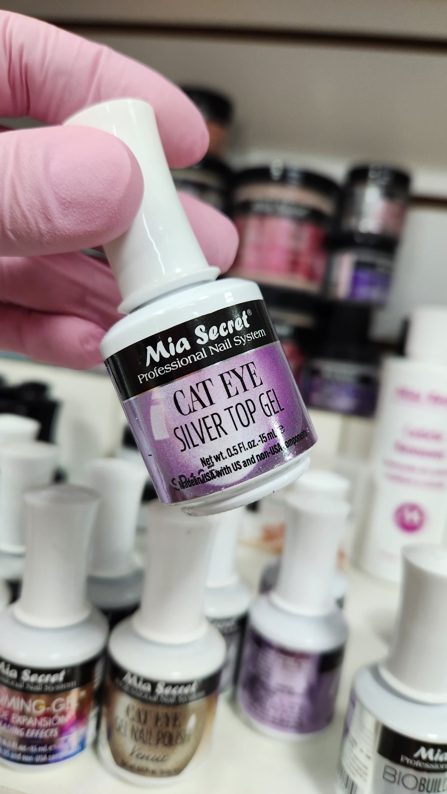 Mia secret Silver cat eye top coat