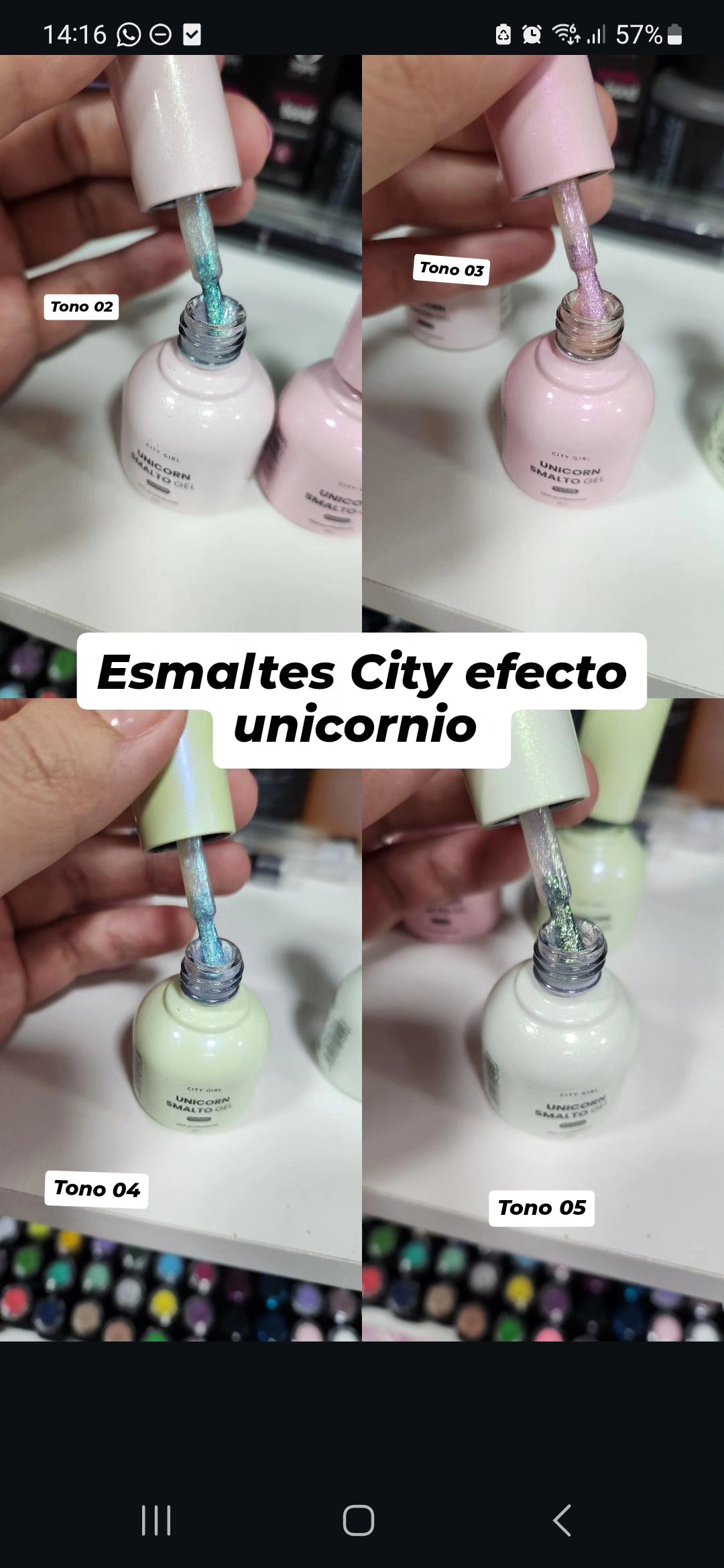 Esmaltes City efecto unicornio