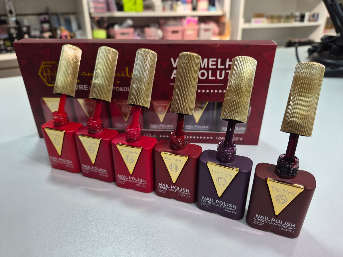 Colección rojo absoluto.  (Los colores están de izquierda a derecha )