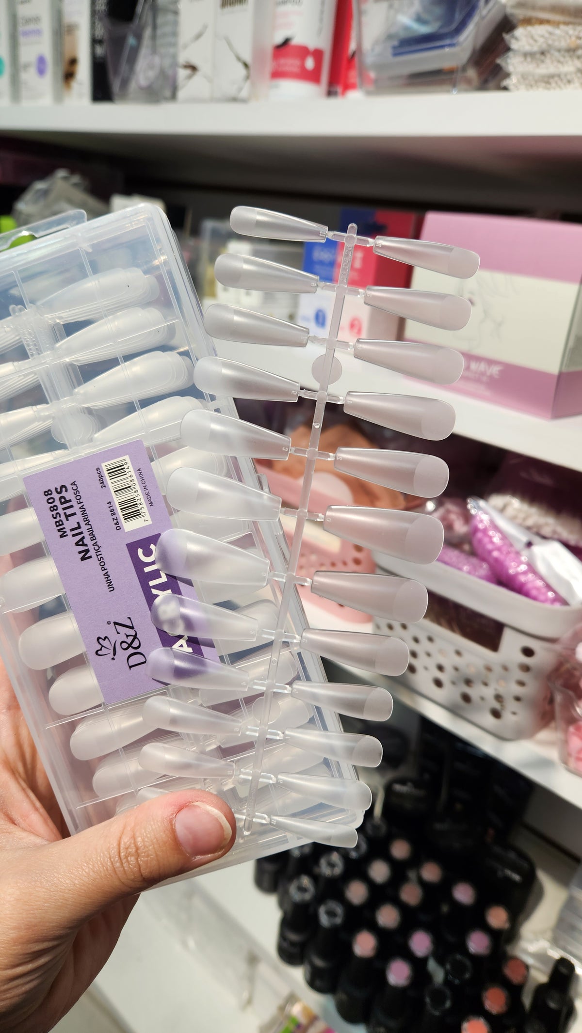 Tips para soft gel d&z Pre limados Caja de 240uni
