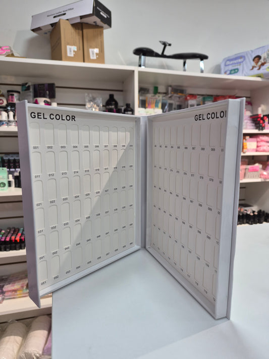 Muestrario libro capacidad para 120 uñas
