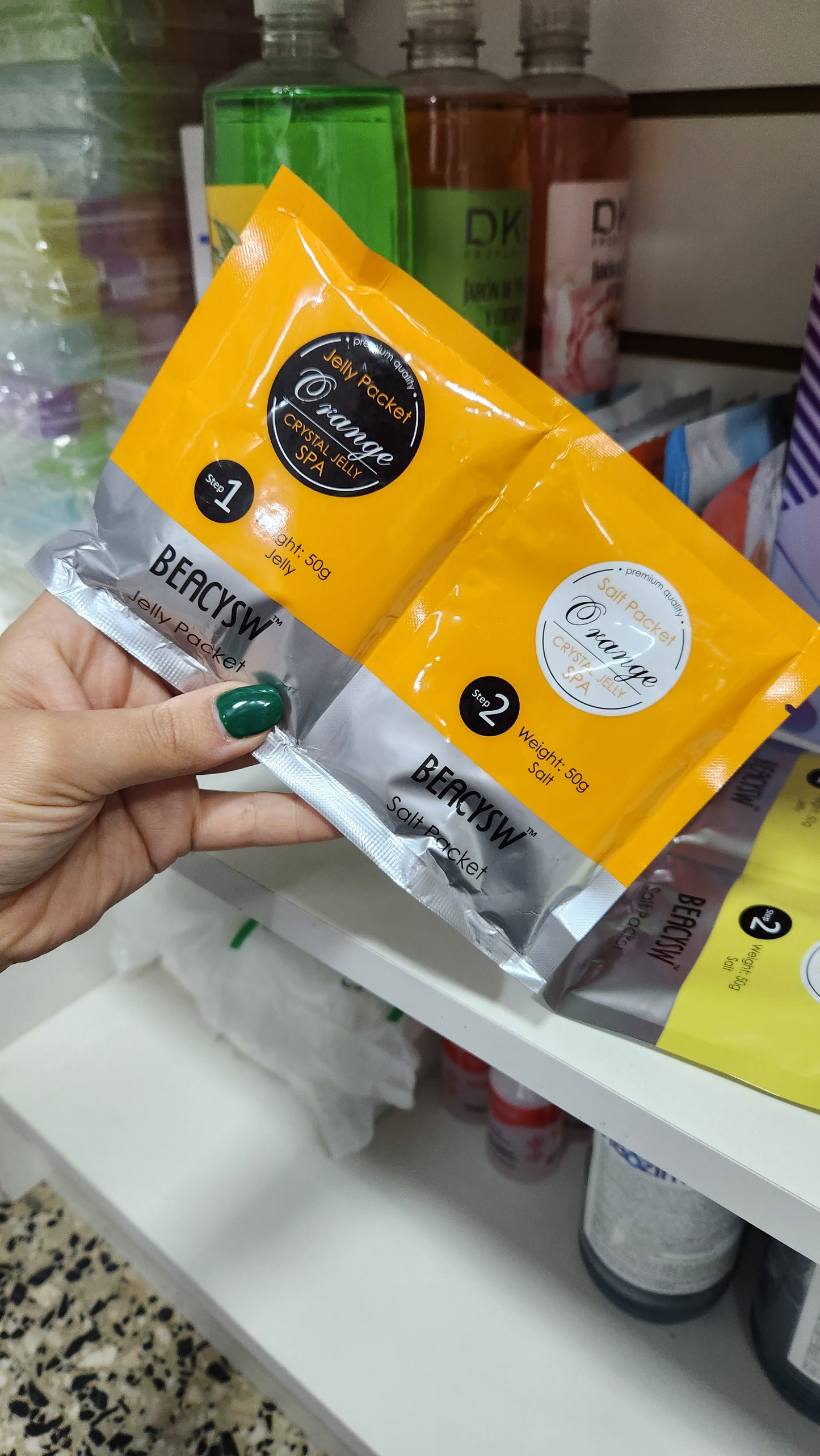 Gelatina para pies, Jely spa de pies paso 1 y paso 1. Rinde 2 aplicaciones o más
