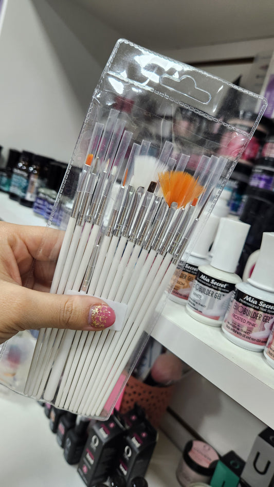 Set de 15 pinceles nail art